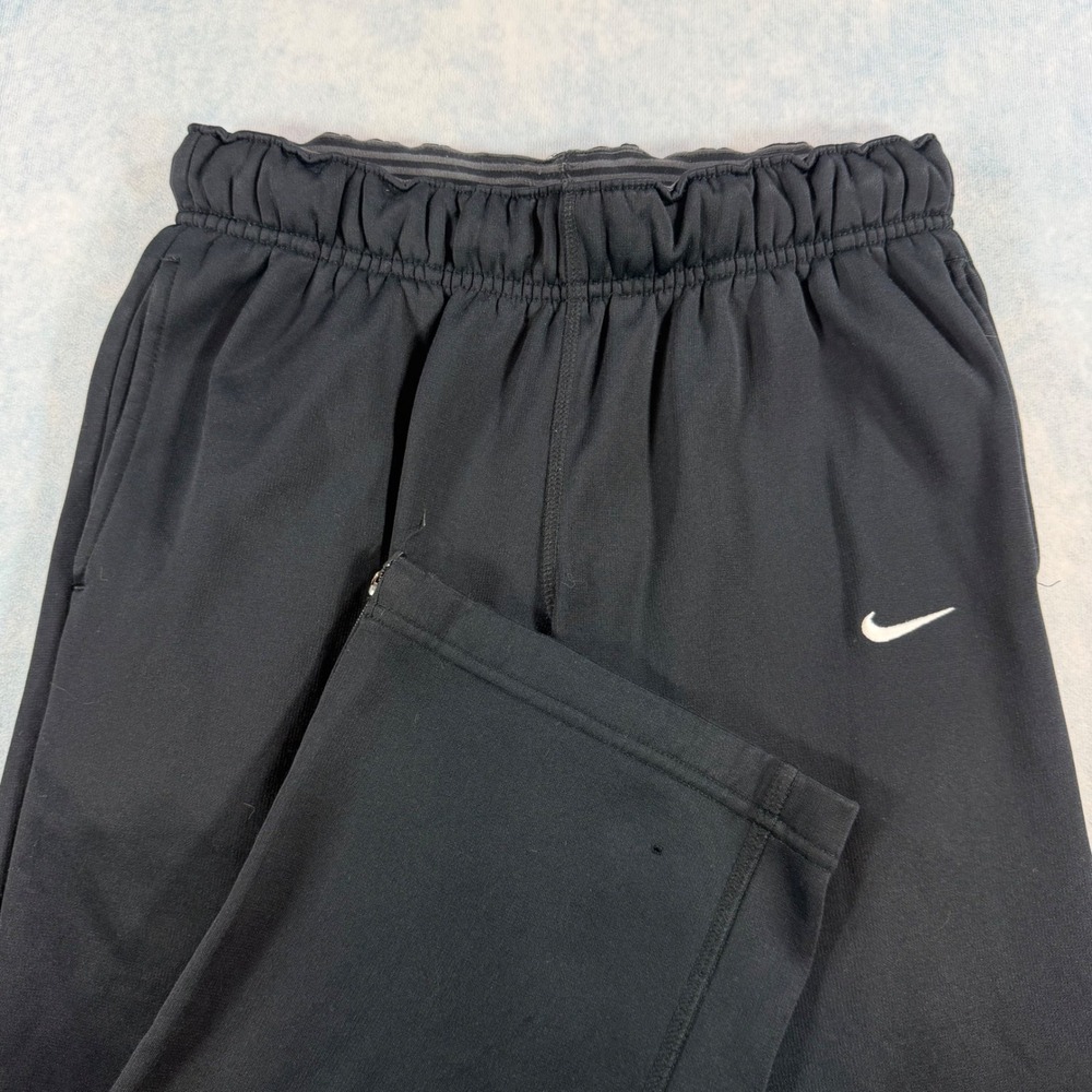 Nike Therma-FIT Sweatpants Mens XS Black Good Ankle Zip Fleece 424171-010
